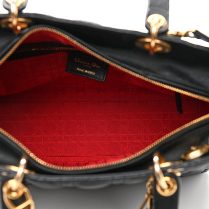 Christian Dior Lambskin Cannage Large Lady Dior Black 5 of 13