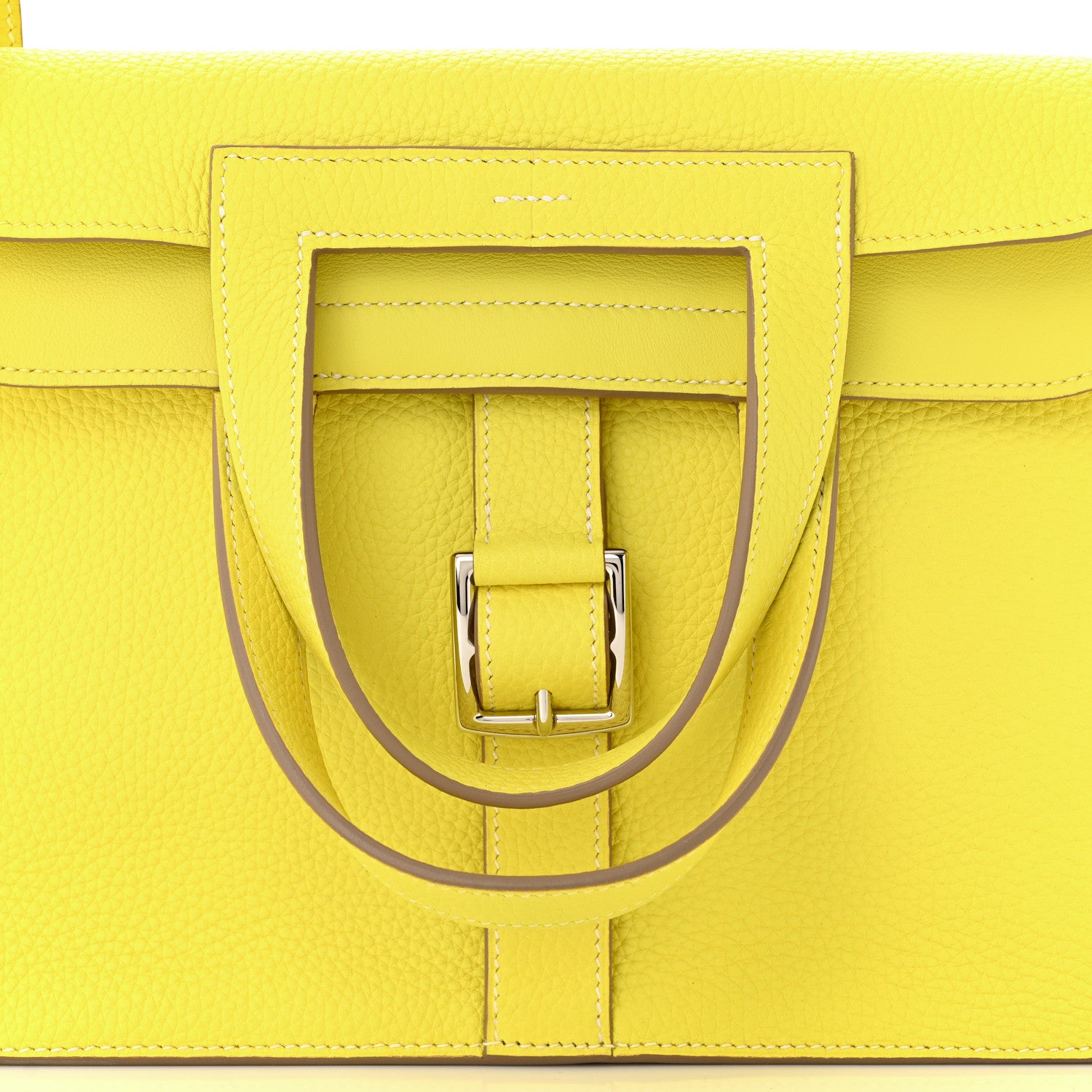 Hermes Taurillon Clemence Halzan 31 Lime 8 of 10