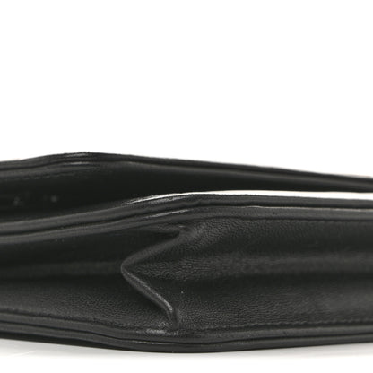 Chanel Lambskin Camellia Embossed Wallet on Chain WOC 10 of 15