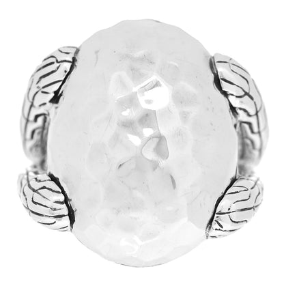 John Hardy Sterling Silver Classic Chain Hammered Oval Ring 52 6 1 of 4