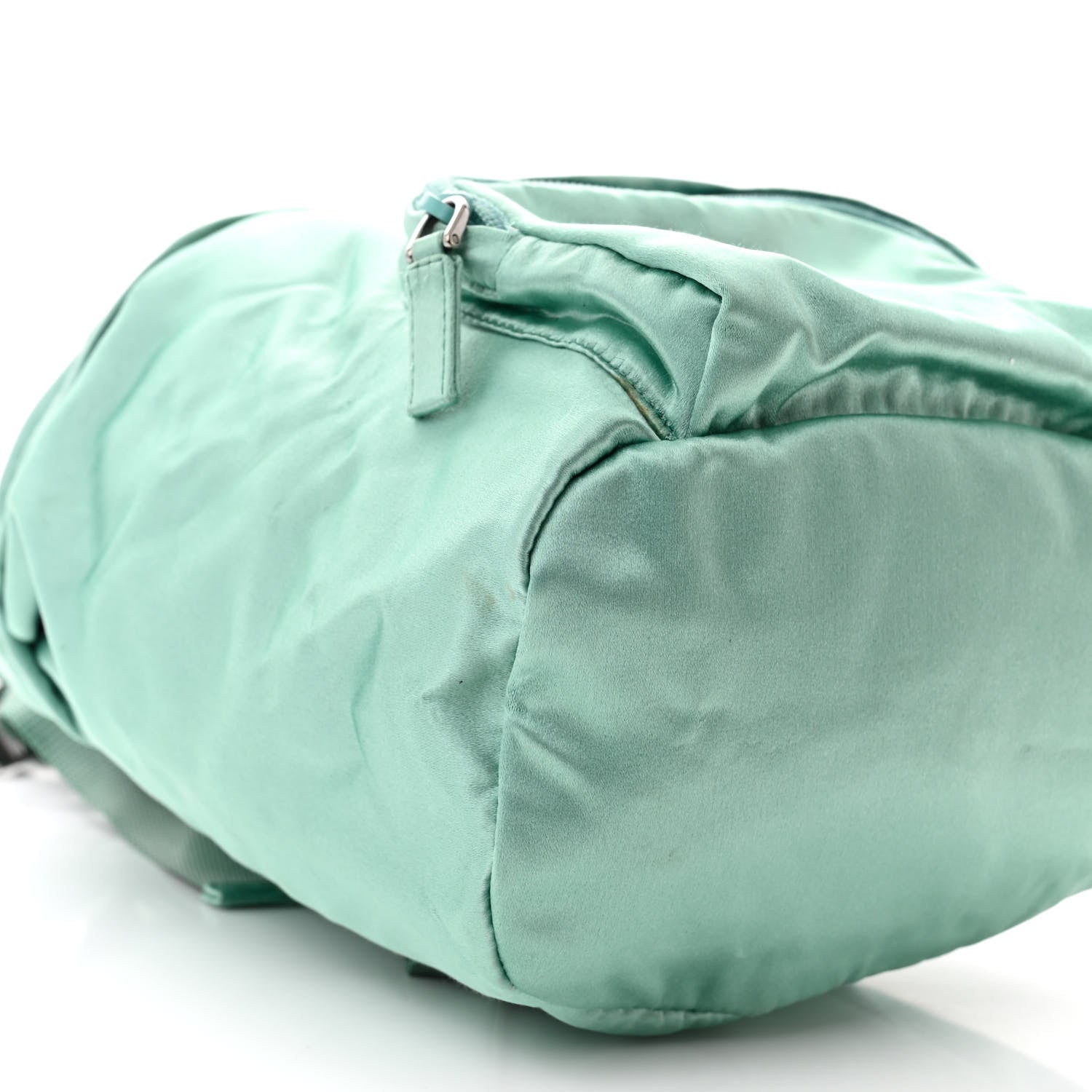 Prada Satin Single Snap Buckle Backpack Menta 9 of 12