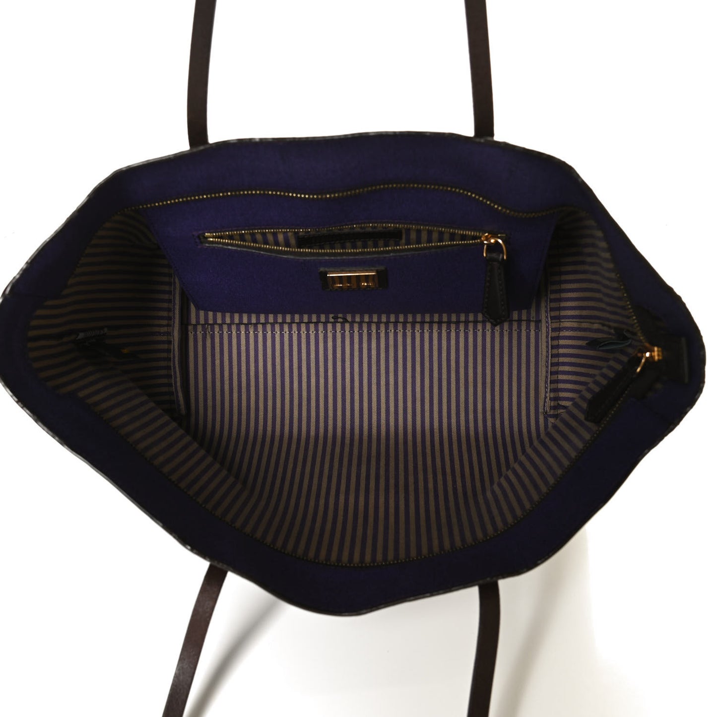 Zucca Spalmati Small Roll Tote Tobacco Blue