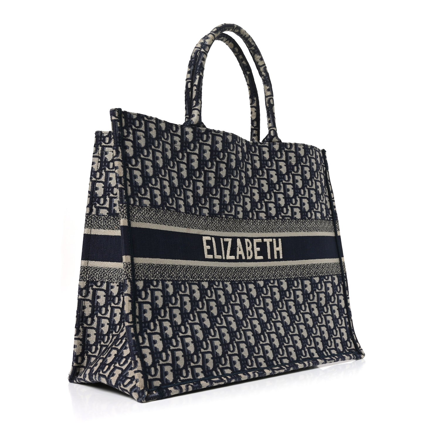 Oblique Large Book Tote Blue Multicolor