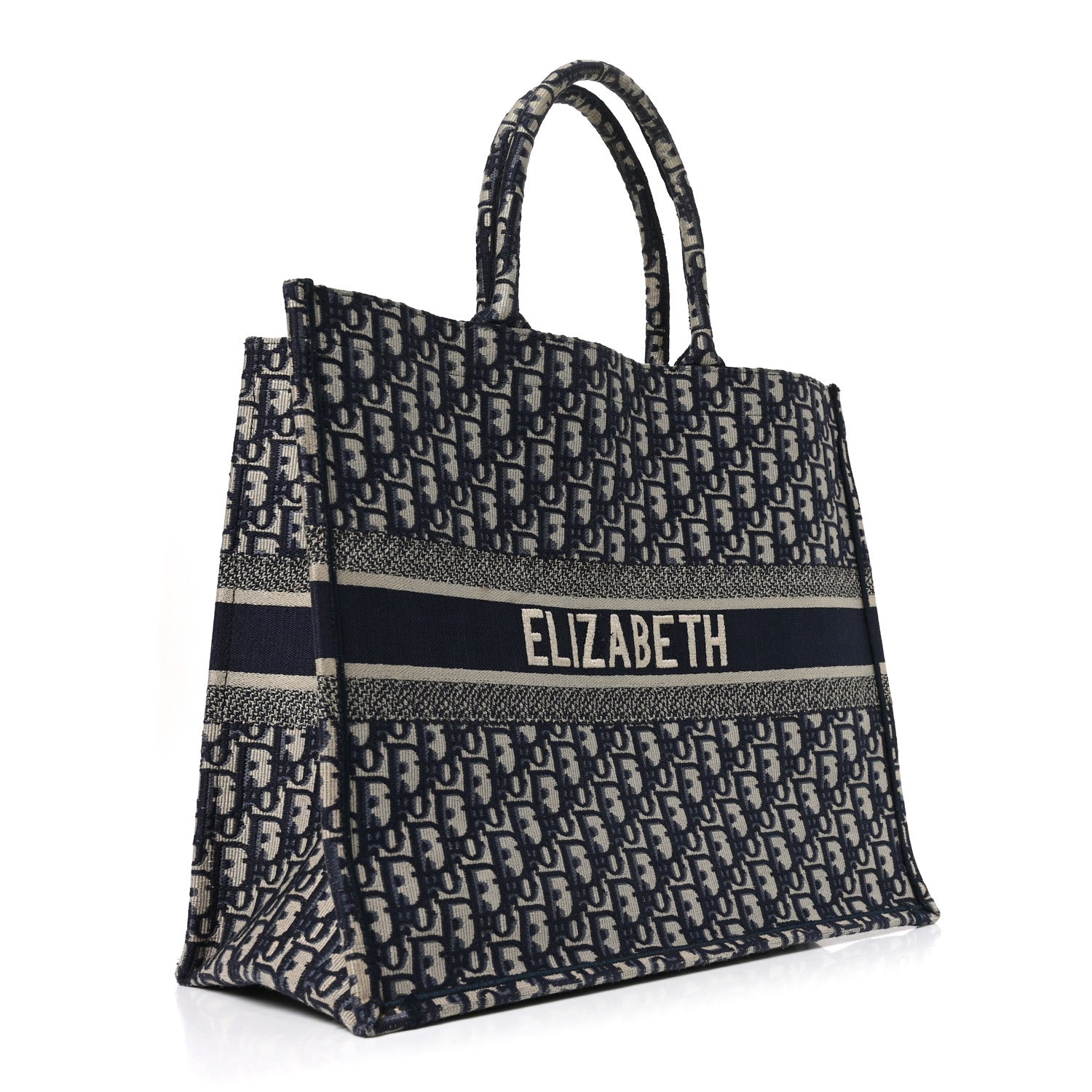 Christian Dior Oblique Large Book Tote Blue Multicolor 3 of 11