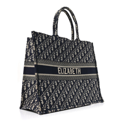 Christian Dior Oblique Large Book Tote Blue Multicolor 3 of 11