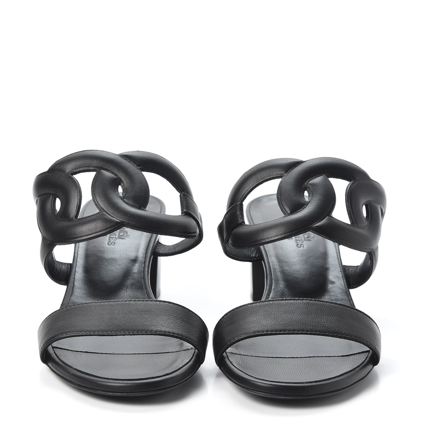 Hermes Nappa Bikini Sandals 36.5 Black 3 of 10