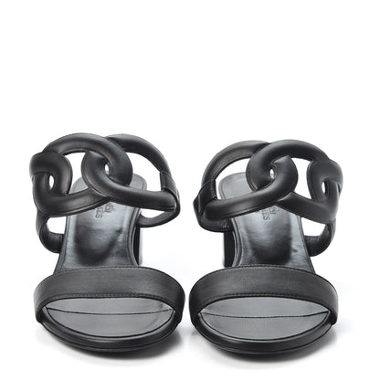 Hermes Nappa Bikini Sandals 36.5 Black 3 of 10