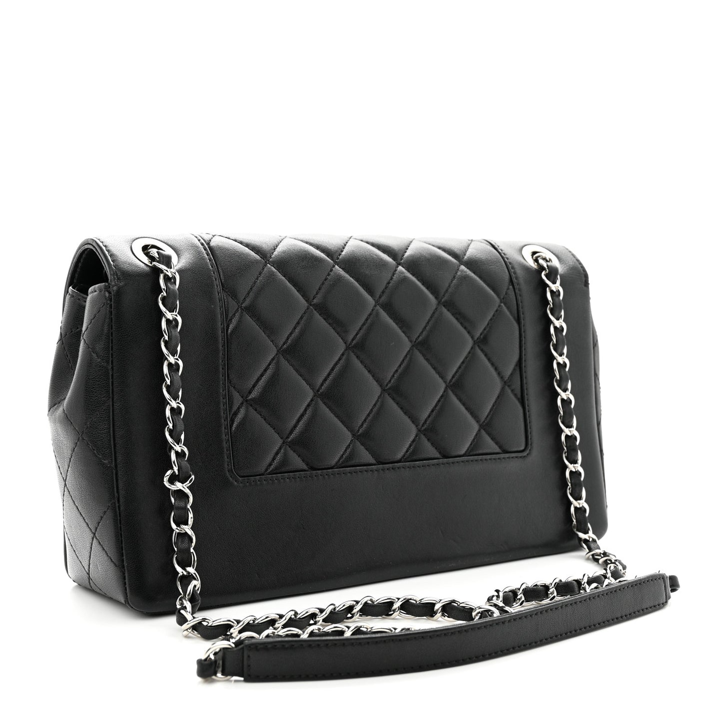 Sheepskin Quilted Vintage Mademoiselle Flap Black