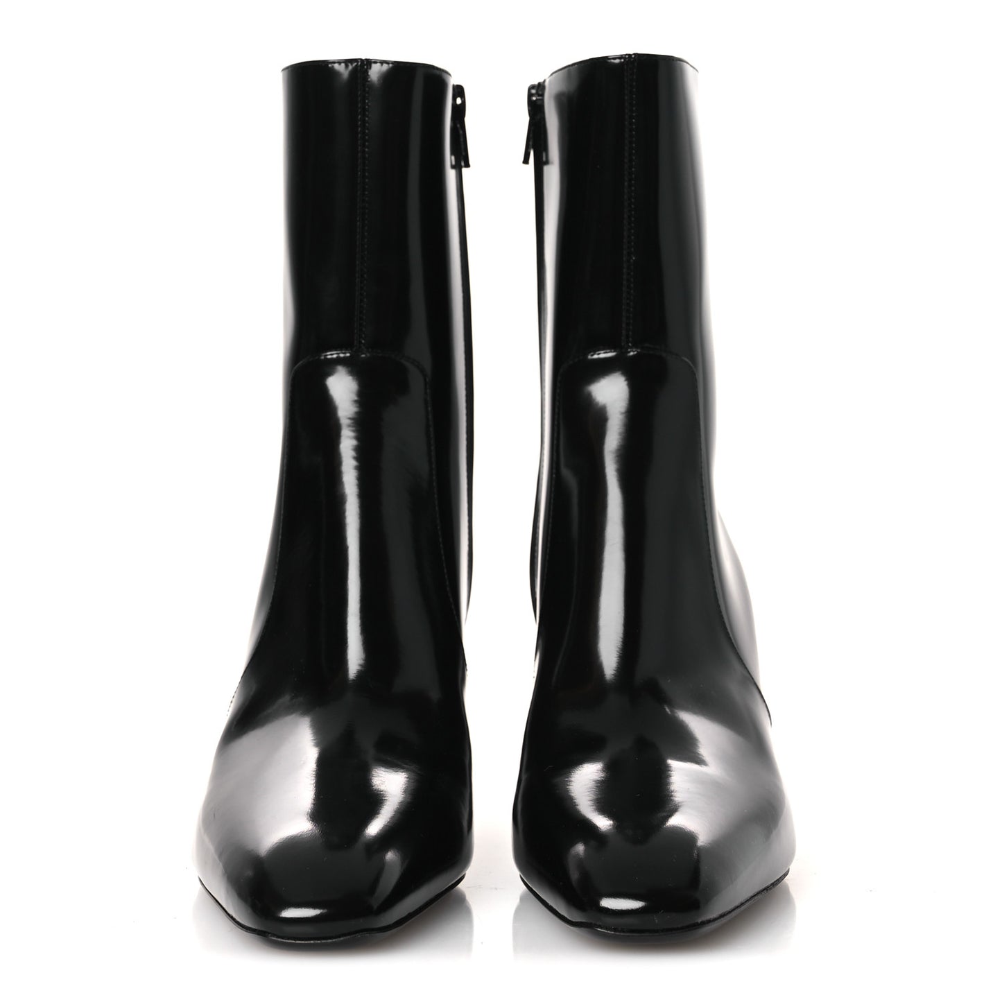 Vitello Marilyn Betty 70 Ankle Zip Boots 38.5 Black