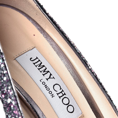 Jimmy Choo Glitter Pointy Toe Romy 100 Pumps 38.5 6 of 6
