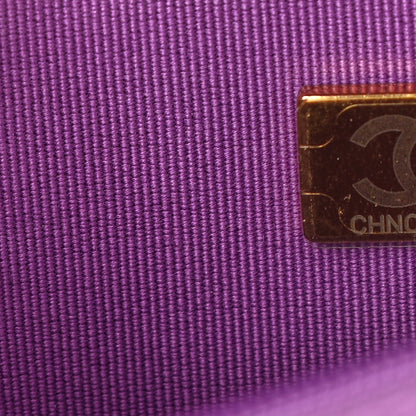 Chanel Lambskin Quilted Wallet On Chain WOC Purple 9 of 11