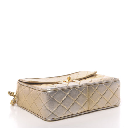Chanel Metallic Lambskin Quilted Camera Case Gold 4 of 25
