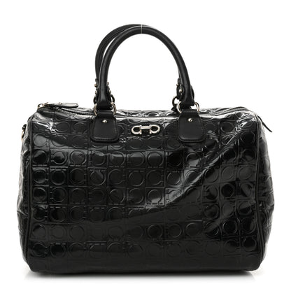 Salvatore Ferragamo Patent Gancini Embossed  Black 1 of 15