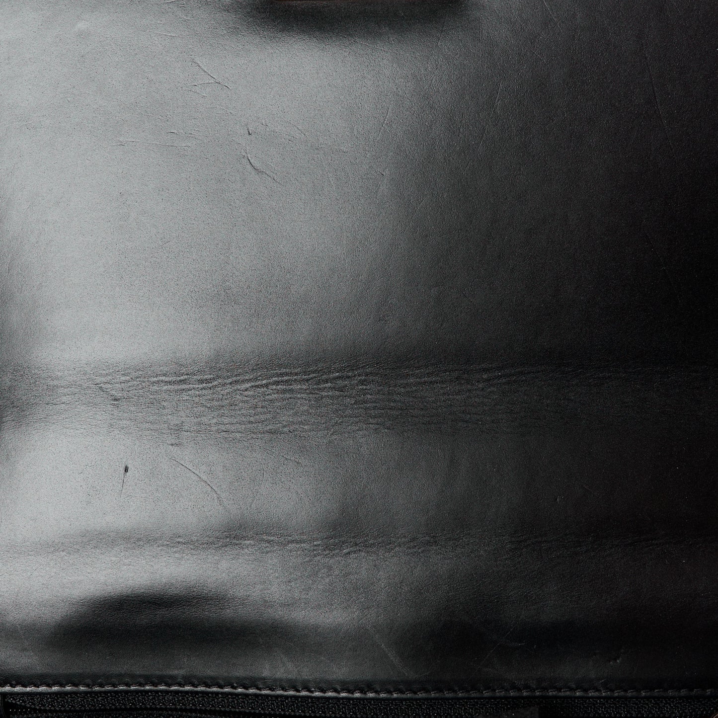 Glazed Calfskin Medium Boy Flap Black