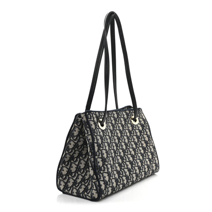Christian Dior Oblique Small Bow Shopping Tote Blue Multicolor 3 of 12
