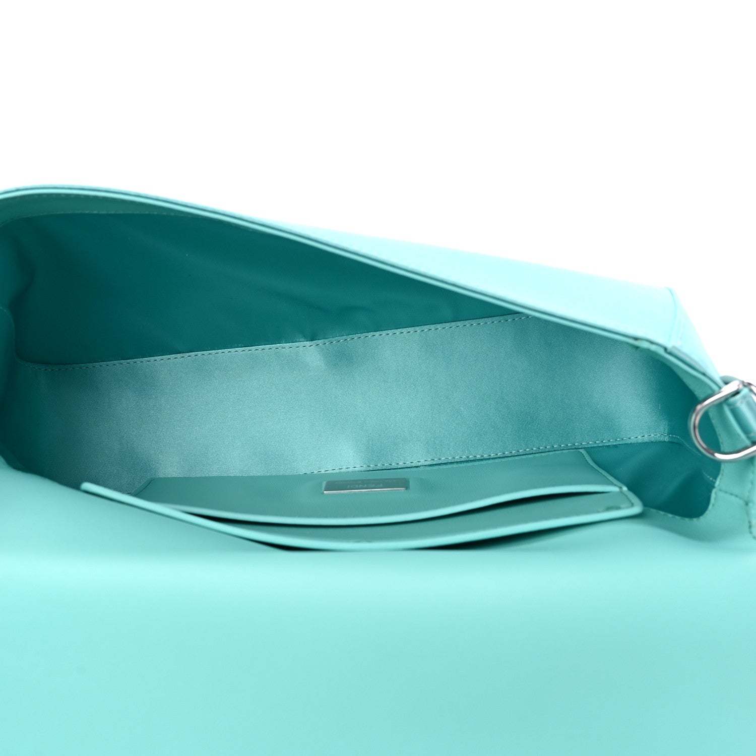 Fendi X TIFFANY Satin Nappa Silver Baguette Blue Tiffany Silver 5 of 8