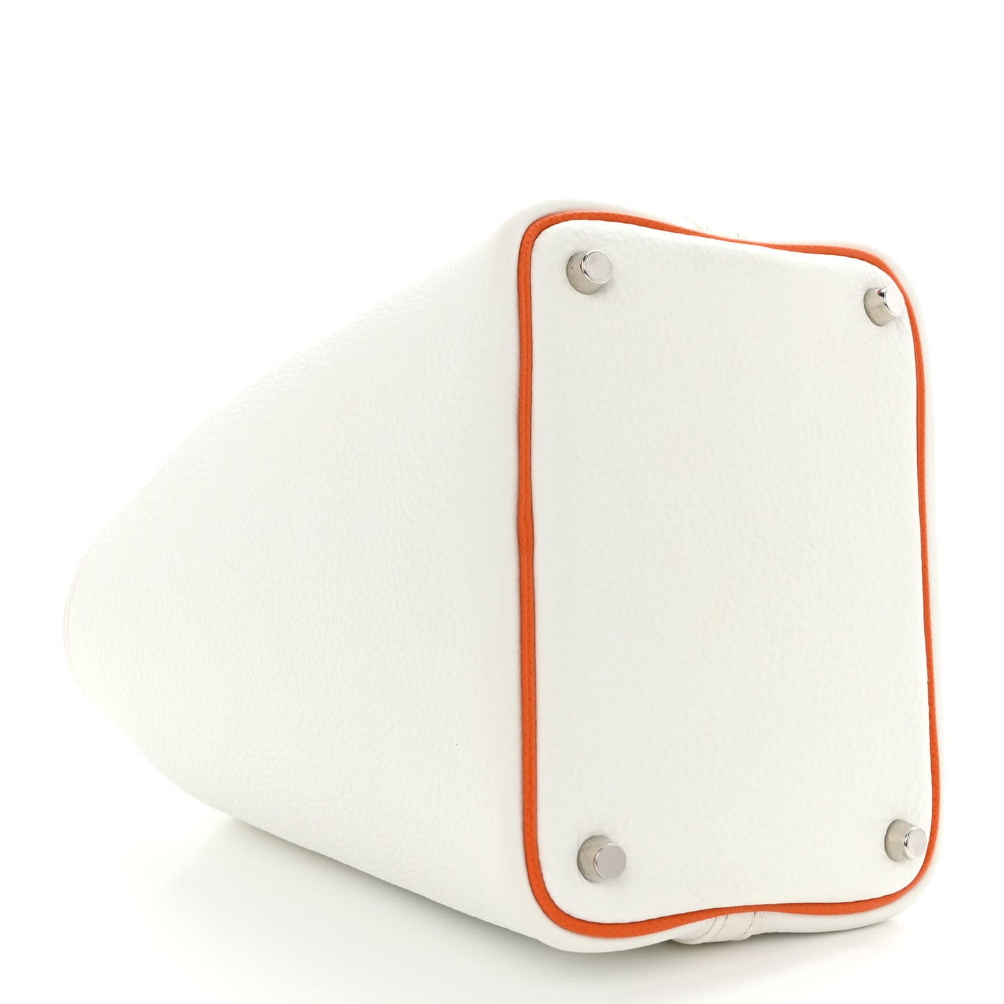 Taurillon Clemence Epsom Picotin 18 PM White Orange