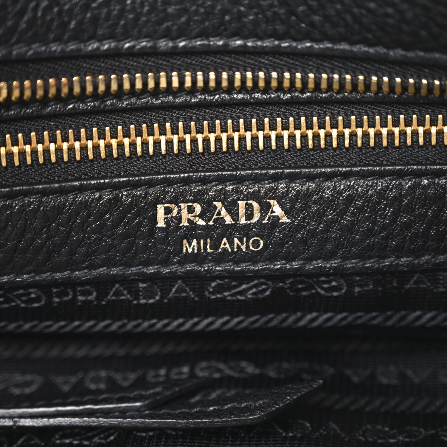 Prada Vitello Daino Pocket Shopping Tote Black 6 of 9