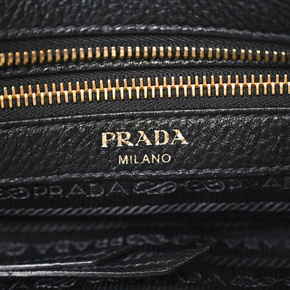 Prada Vitello Daino Pocket Shopping Tote Black 6 of 9