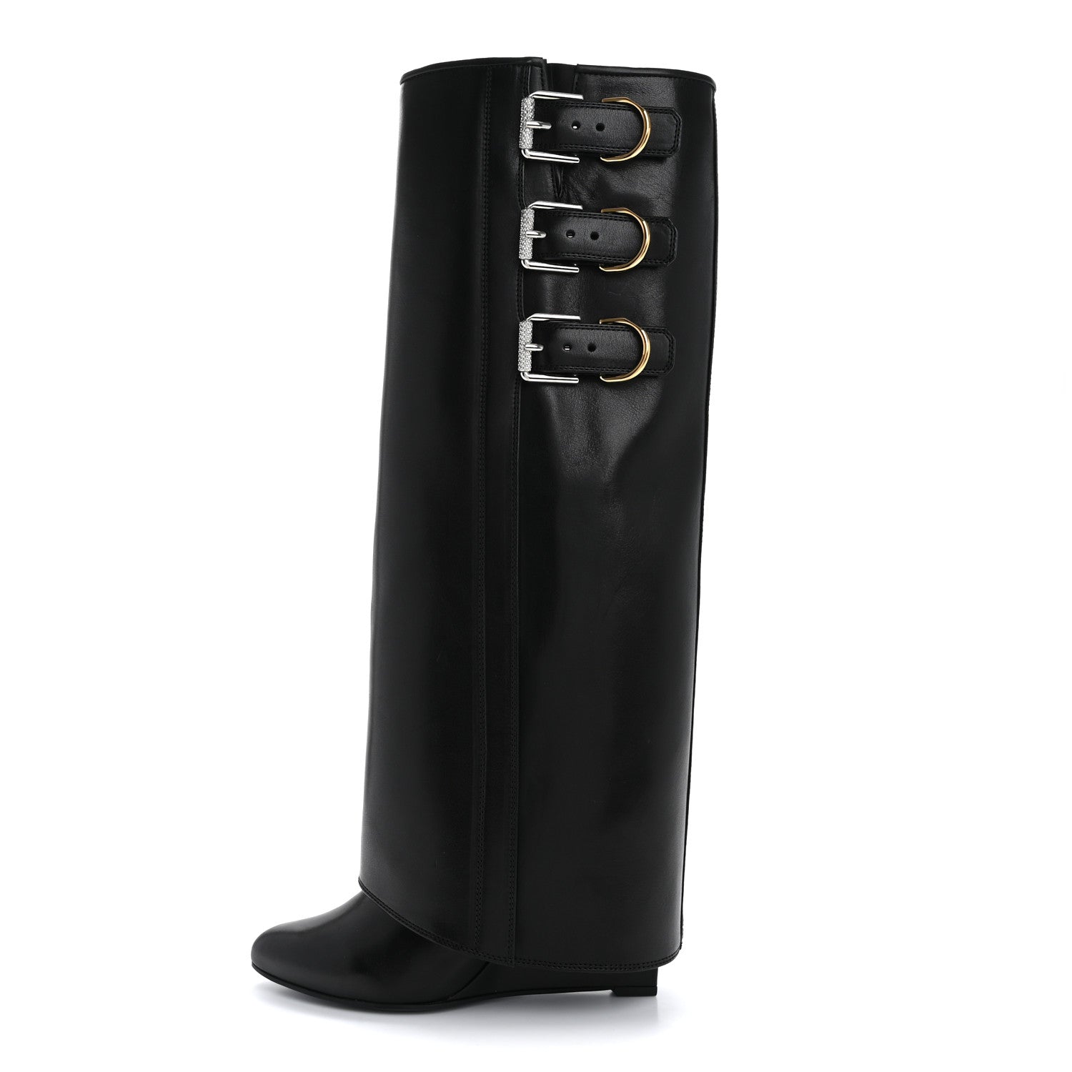 Givenchy Calfskin Shark Buckle Pant Boots 39 Black 1 of 7