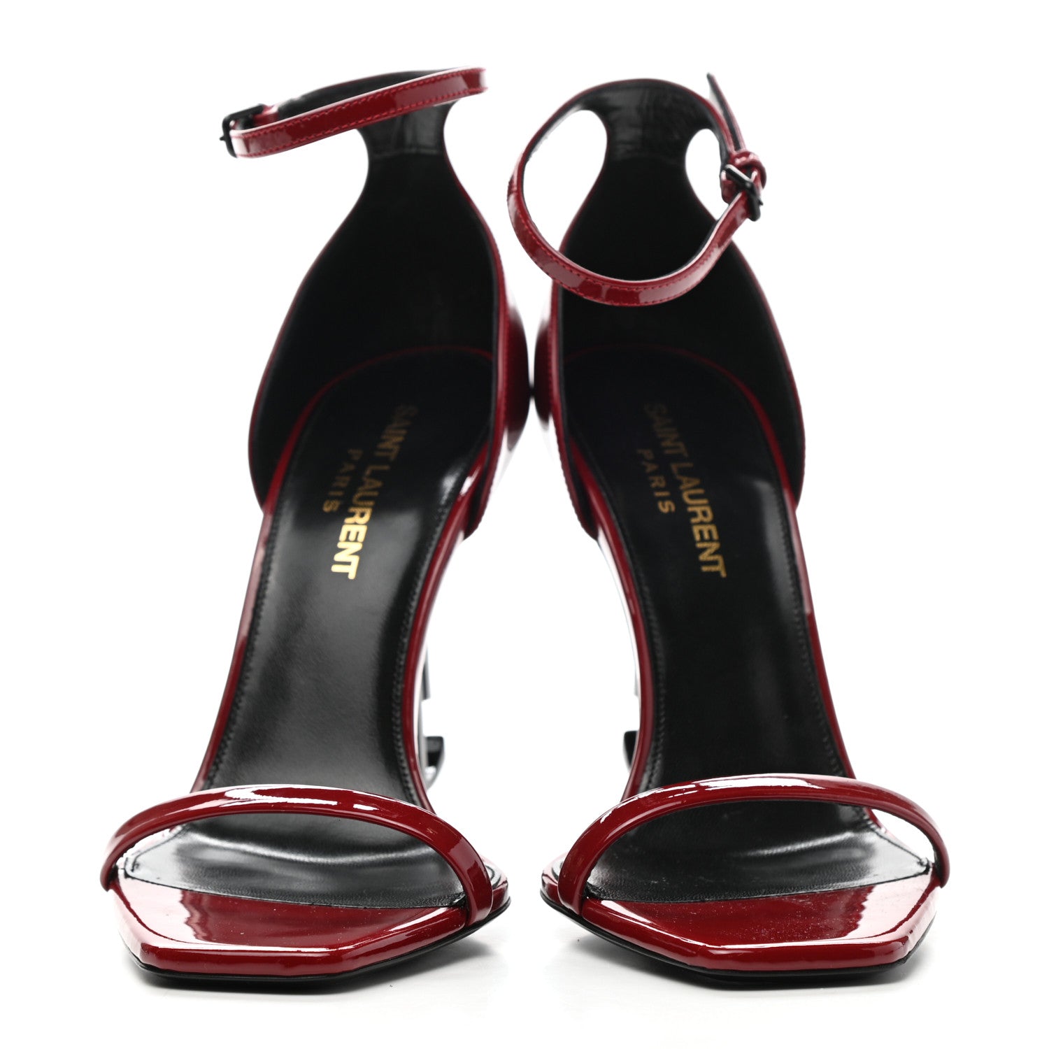 Saint Laurent Patent Opyum 110 Sandals 36.5 Hot Red 2 of 10