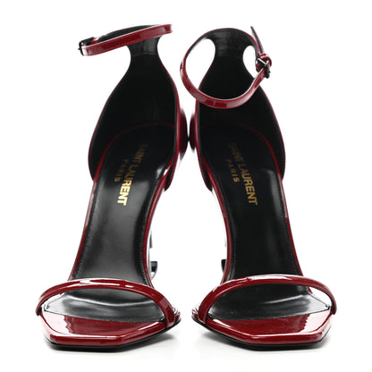 Saint Laurent Patent Opyum 110 Sandals 36.5 Hot Red 2 of 10
