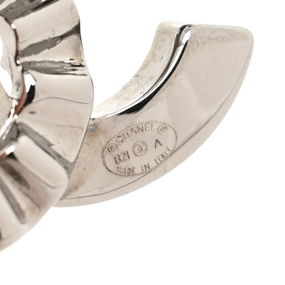 Chanel Crystal CC Earrings Silver 3 of 3