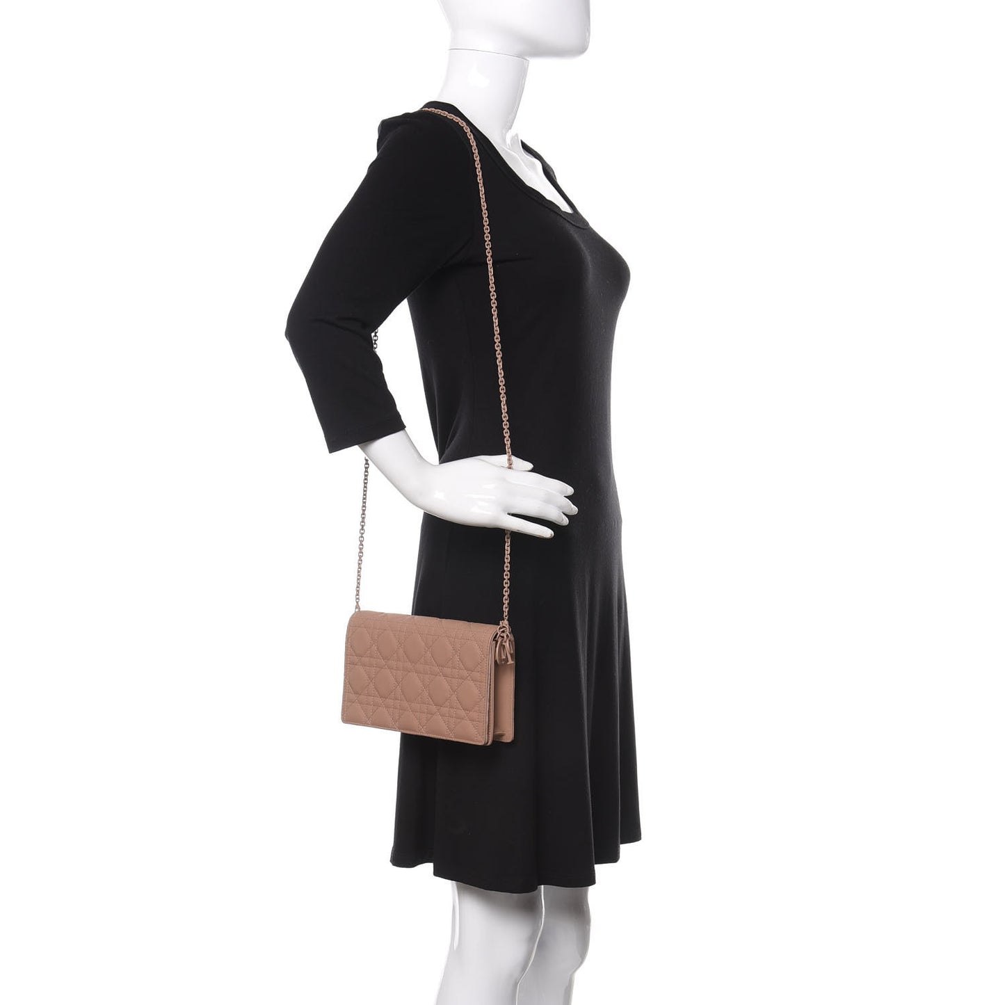 Ultra Matte Calfskin Cannage Lady Dior Clutch Fard