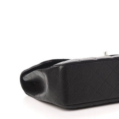 Chanel Caviar Quilted Jumbo Single Flap Black 9 of 12