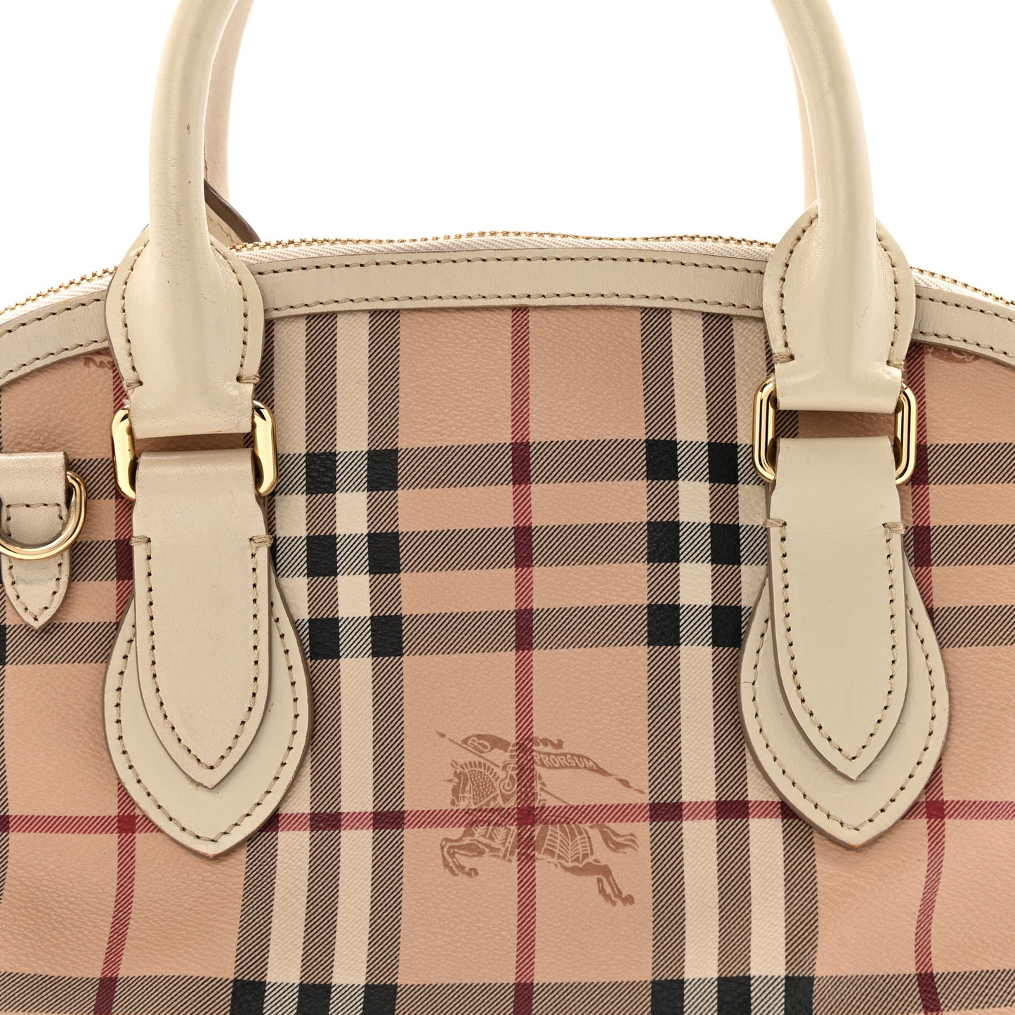 Haymarket Check Small Orchard Bowling Bag White