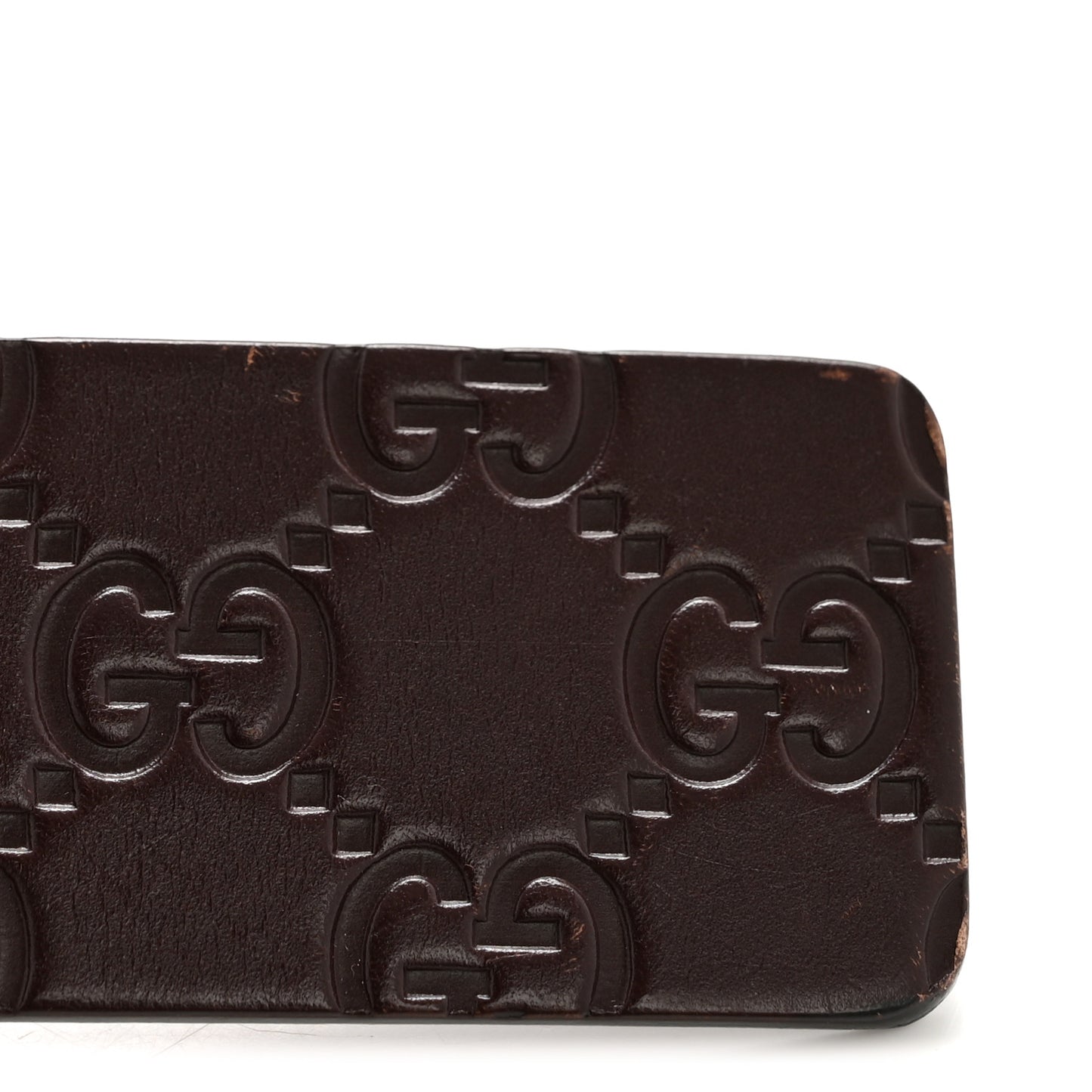 Guccissima Square G Belt 85 34 Brown