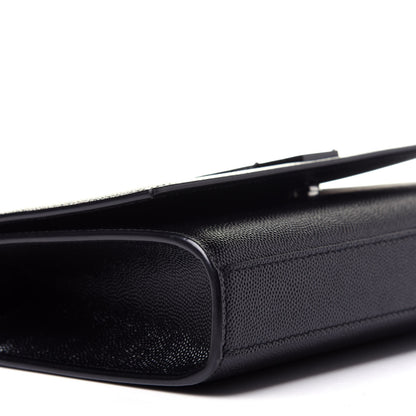 Saint Laurent Grain De Poudre Small Monogram Kate Satchel Black 6 of 11