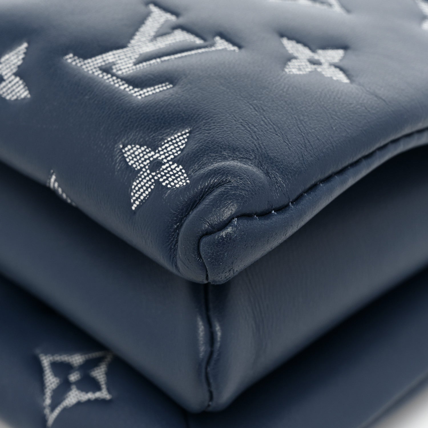 Louis Vuitton Lambskin Embossed Monogram Coussin PM Denim Blue 12 of 12