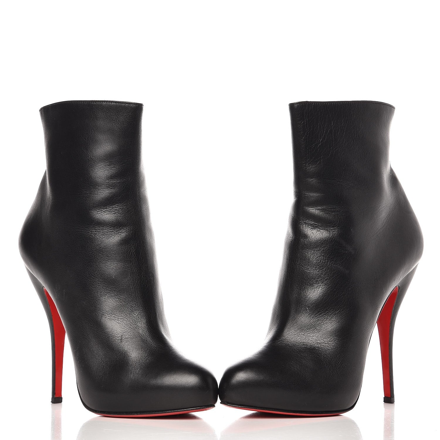 Christian Louboutin Kid Leather Ankle Boots Booties Heels 40 Black 8 of 12