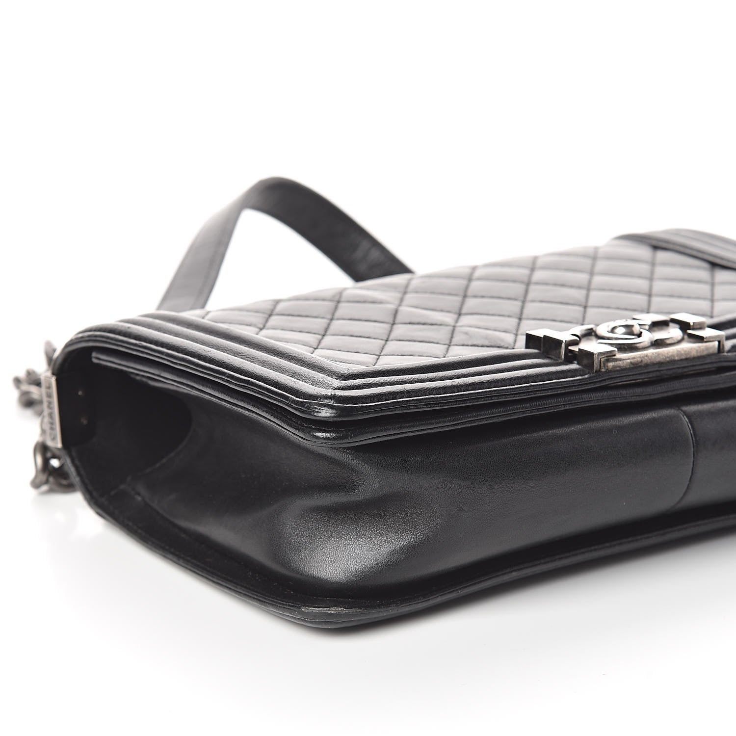 Chanel Lambskin Quilted Medium Boy Flap Black 9 of 10
