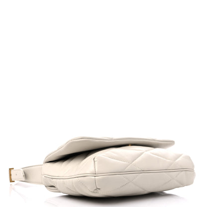 Saint Laurent Lambskin Quilted Le 57 Diamond Shoulder Bag Crema Soft 5 of 10