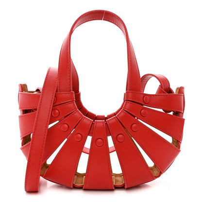 Bottega Veneta French Calfskin Small Shell Bag Chili Tomato 3 of 12