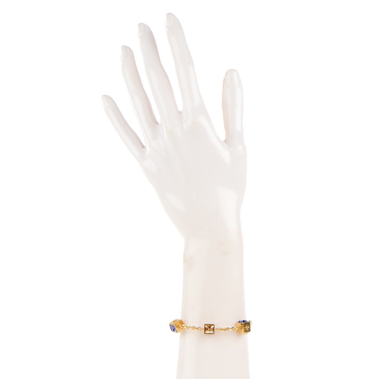 Louis Vuitton Swarovski Gamble Bracelet Azur Gold 2 of 4