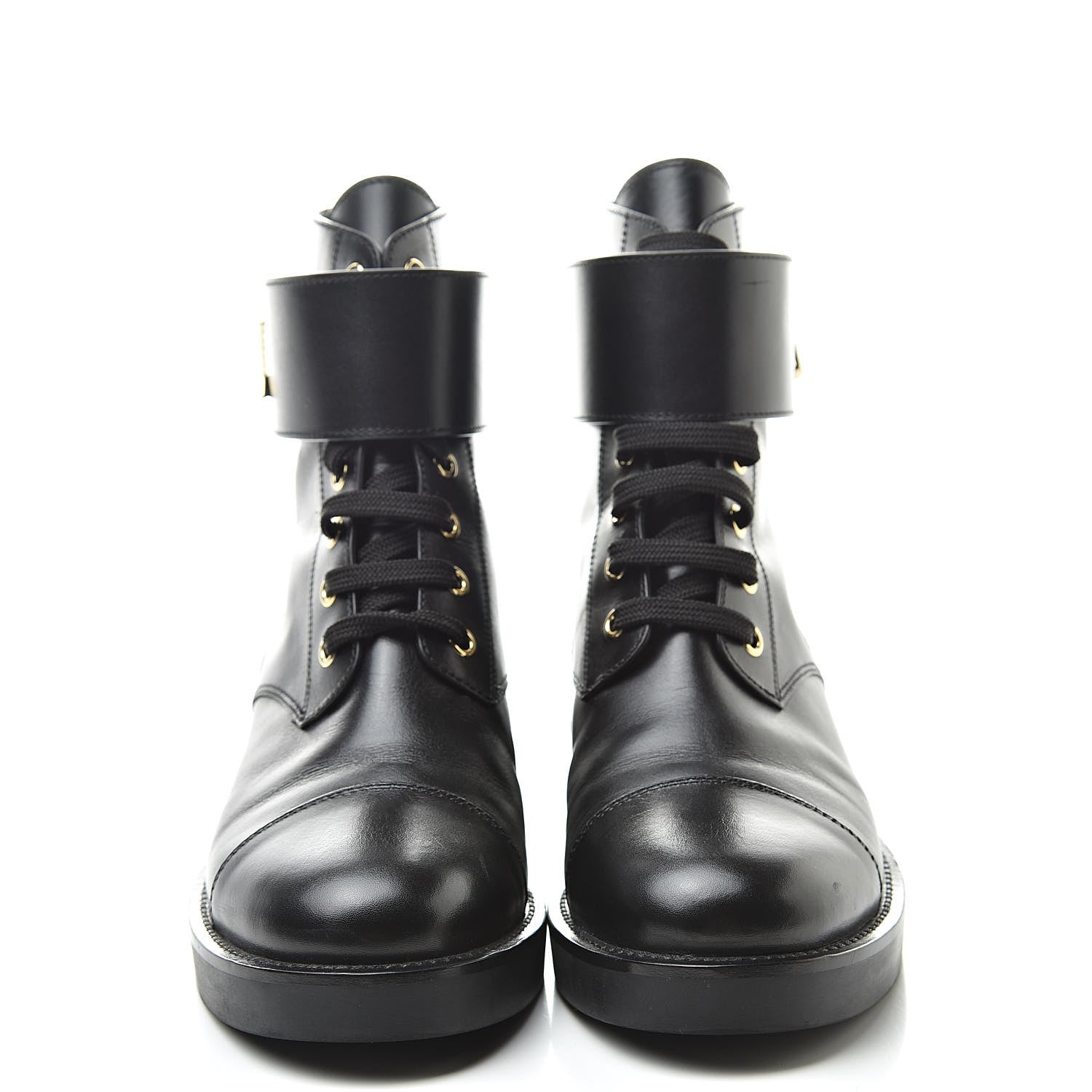 Louis Vuitton Calfskin Wonderland Ranger Boots 37 Black 2 of 11