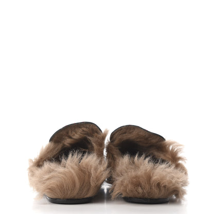 Gucci Canvas GG Monogram Diamond Fur Web GG Mens Princetown Slippers 6 Midnight Blue Hibiscus Red 5 of 8
