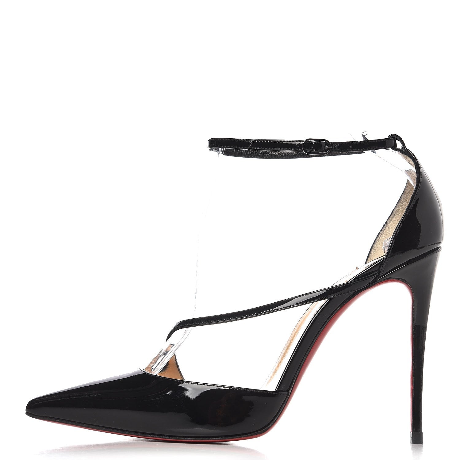 Christian Louboutin Patent Fliketta 100 Pumps 37.5 Black 1 of 11