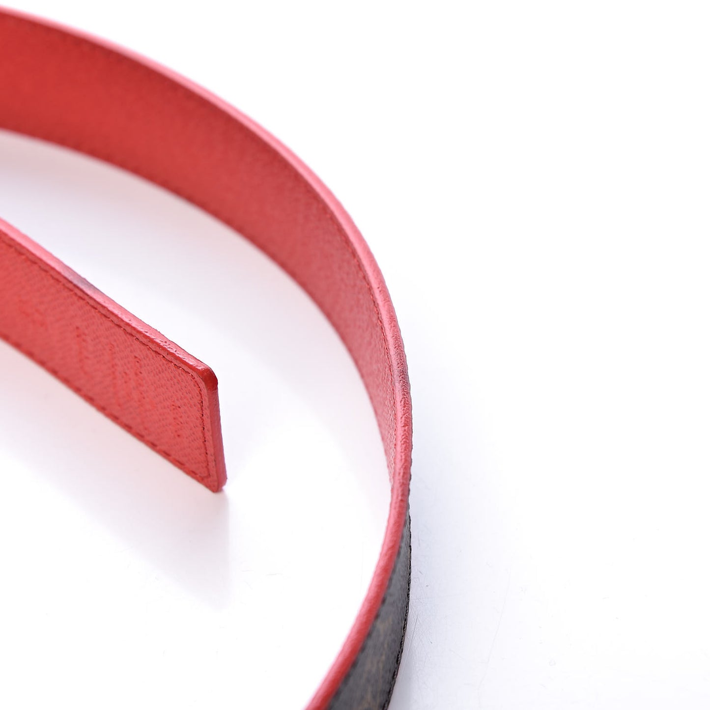 Monogram 30mm LV Initiales Reversible Belt 75 30 Coquelicot