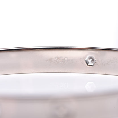 Cartier 18K White Gold 4 Diamond LOVE Bracelet 17 8 of 10