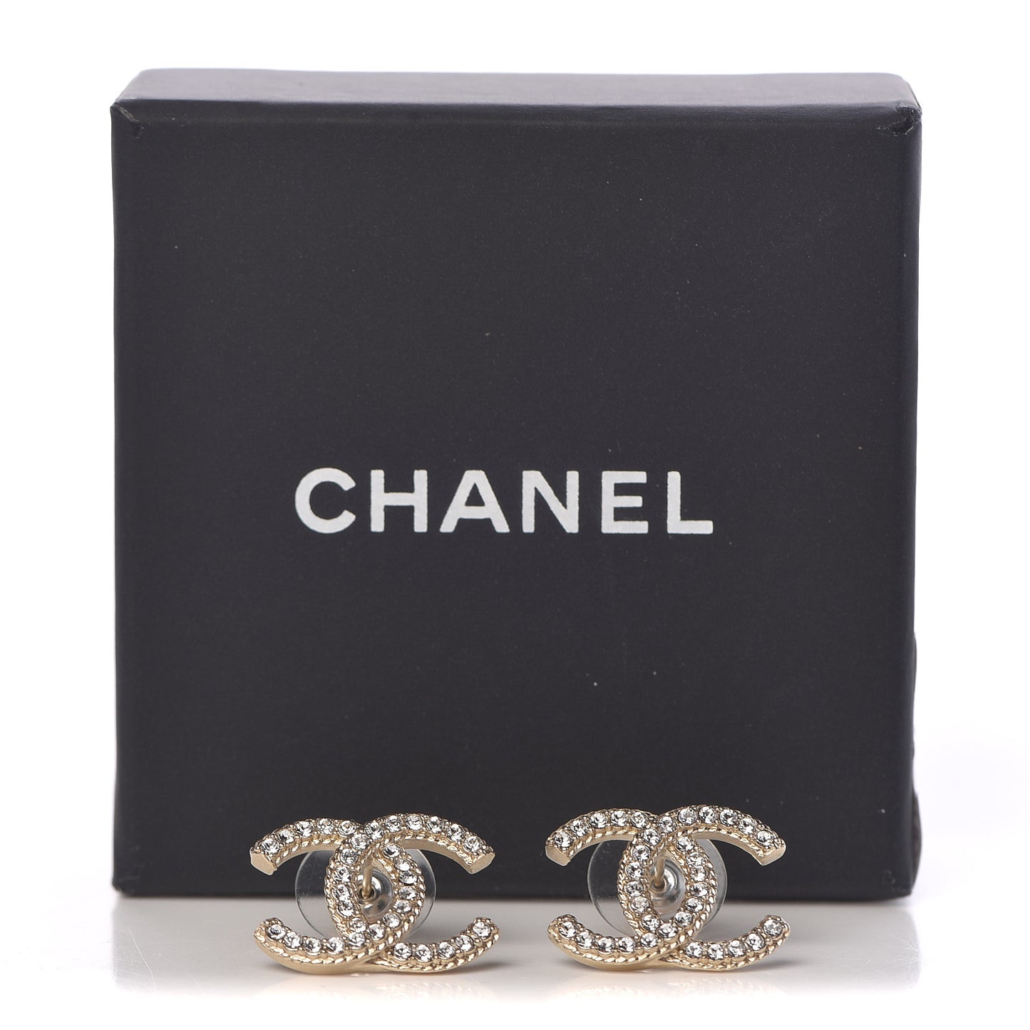 Crystal CC Earrings Gold