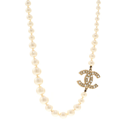 Chanel Pearl CC 100th Anniversary Necklace Light Gold 1 of 6