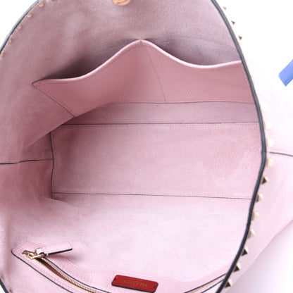 Valentino Garavani Grained Calfskin Rockstud Shoulder Tote Rose Quartz 4 of 8