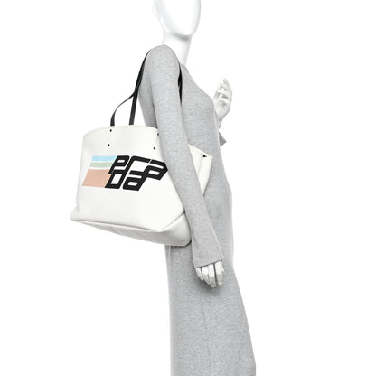 Prada Canvas Racing Logo Tote White 2 of 12
