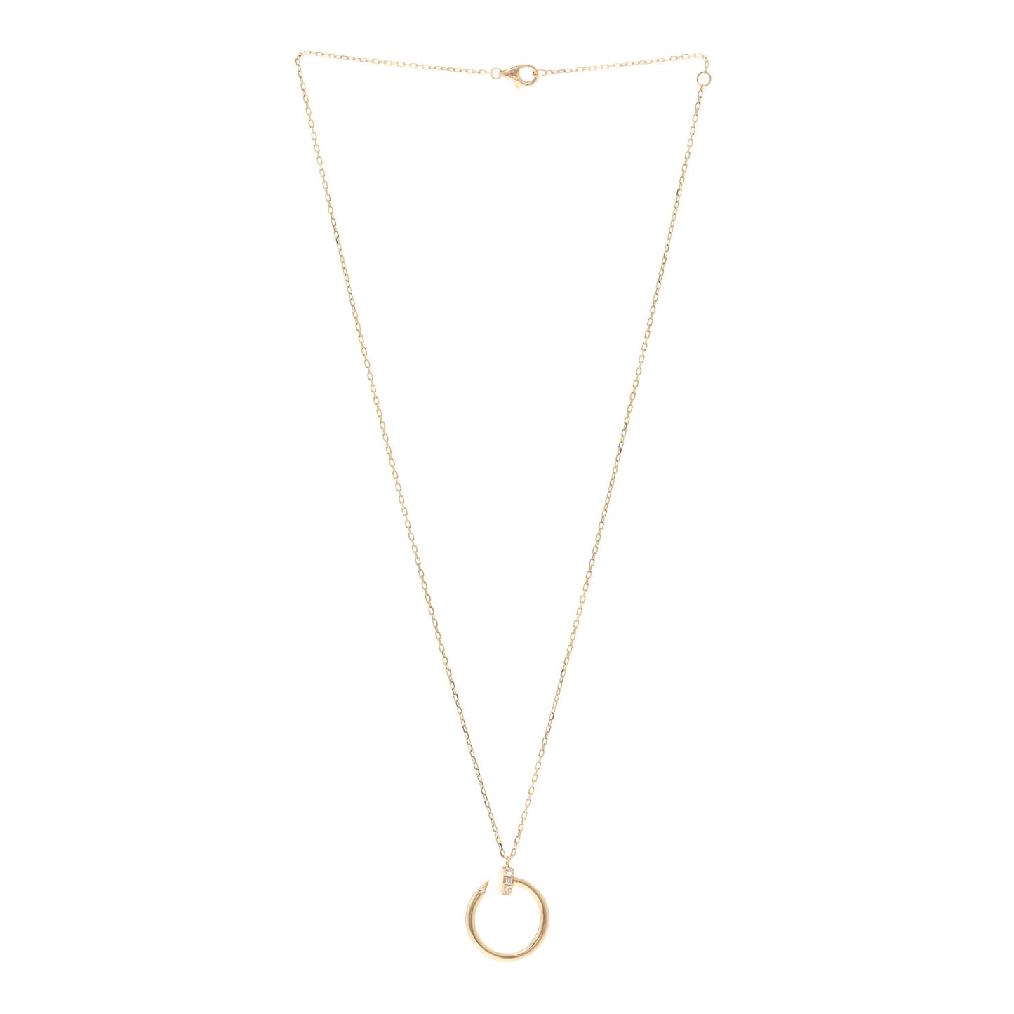 18K Yellow Gold Diamond Juste Un Clou Pendant Necklace