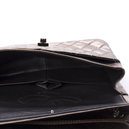 Chanel Metallic Sheepskin Quilted 2.55 Reissue 226 Flap Dark Silver 4 of 9