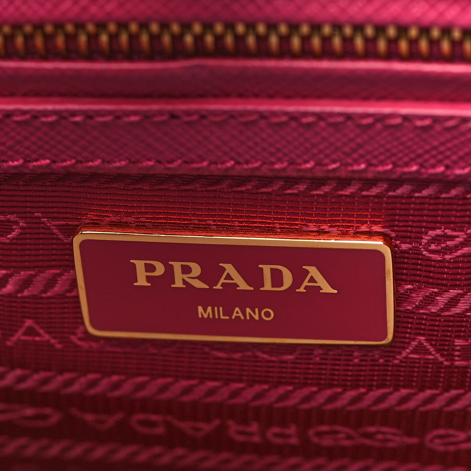 Prada Saffiano Small Galleria Double Zip Tote Fuxia 5 of 8
